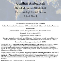 Presentazione dell’Atlante italiano dei Conflitti Ambientali